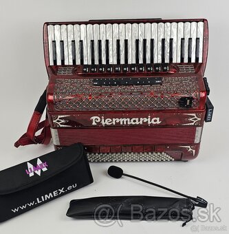 Akordeon harmonika profi Piermaria + Kompletné Midi Limex G5 - 3