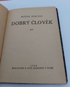 Zberateľský kúsok:Božena Němcová: Dobrý člověk,vydané 1920 - 3