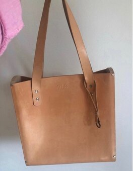 Hnedá veľká kožená shopper kabelka Pure, 70.50 E - 3