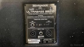 Predám basovú bedňu Behringer Ultrabass BB210 - 3