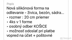 NOVÁ silikónová forma na odlievanie 20cm - 3