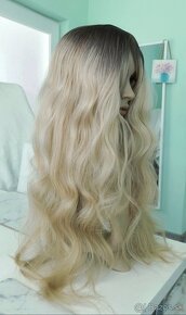 Kučeravá ombre blond parochňa - 3