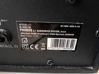 Predám repro sústavu Speedlink 2.1. - 50W - 3