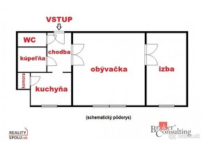 Veľký 2 izb. byt s možnosťou prerobenia na 3 izbový, predaj - 3