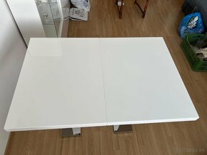 Biely jedálenský stôl - roztahovací - 3