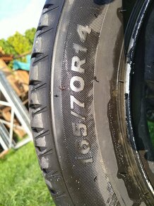 Elektrony 5x100 r14 + letne pneumatiky 165/70 r14 - 3