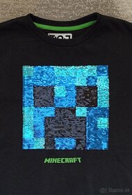 Krásna flitrová mikina Minecraft 158 / 164 - top stav - 3