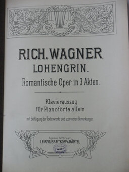 Starožitná kniha - K. Wagner:  L O H E N G R I N - 3