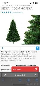 Umelý vianočný stromček - jedľa horská 180cm - 3