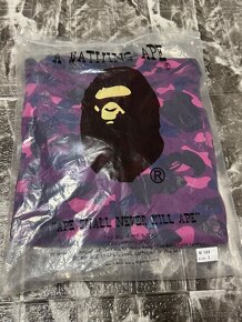 Bape Shark Hoodie Mikina Fialová - 3