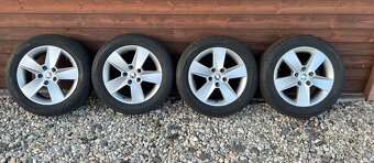 Škoda originálne ALU disky 5x112 + letné pneu 205/55 R16 - 3