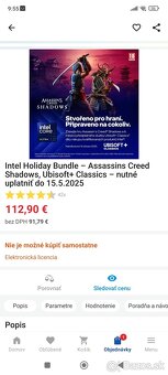 I7 4700kf + gigabyte Z790 D + Assassins creed shadows + wifi - 3