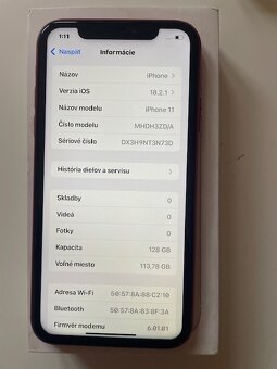 Krásny Iphone 11 red 128GB batéria 100 percent - 3