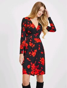 ORSAY červeno-čierne dámske kvetované šaty - 3