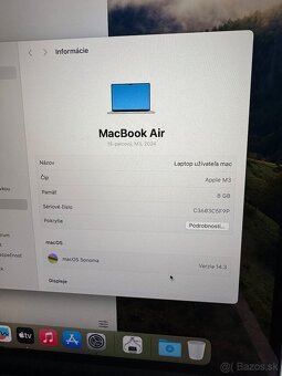 Predám MacBook Air 15” M3 - 3