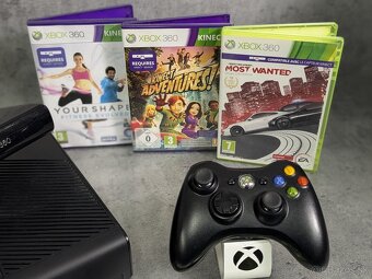 Xbox 360 Slim/E, 1 ovládač, kinect, 5 alebo 7 hier - 3