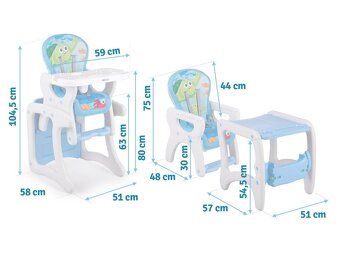 Detska jedálenska stolička 3v1 - 3