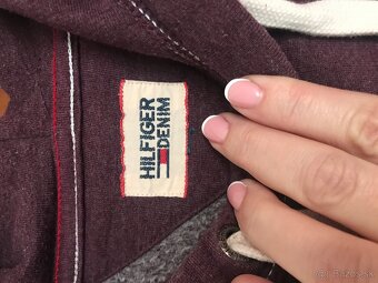 TOMMY HILFIGER originál fialová pánska mikinka L/XL - 3