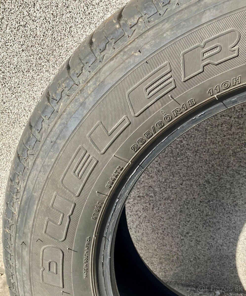 Sada (5ks)letnych pneumatik 265/60 R18