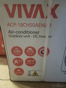 Predám uplne novú klimatizáciu VIVAX 5,3 kw - 4