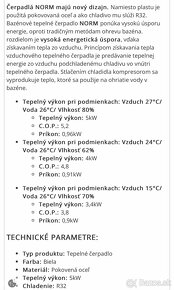 tepelné bazén čerpadlo 5kw NORM možná aj montáž - 4