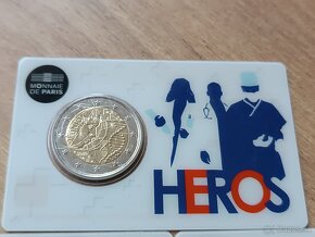 2€, euro , Francúzsko 2020, BU , Merci, Union,Heroes, pandé - 4