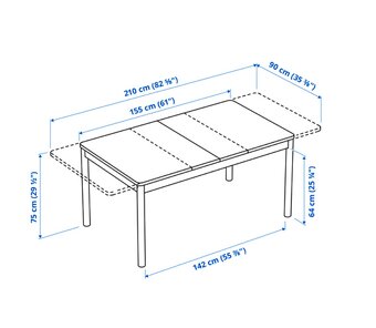 Jedálenský stôl IKEA RONNINGE rozkladací - 4