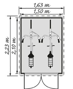 Zahradny domček  120x149 v'yska 188 - 4