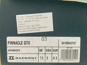 PREDÁM Garmont Pinnacle GTX 41,5 dámske turistické topánky - 4