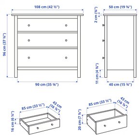 Predám komodu Ikea Hemnes - 4