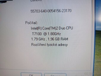 predám IBM LENOVO THINKPAD T61 , WINDOWS XP , bez baterky - 4