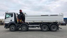 nový MAN pohon 8x4 Trojstranný sklápač s hydraulickou rukou - 4