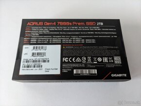 GIGABYTE AORUS Gen4 7000s Premium 2TB v záruke / nepoužité - 4