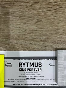 RYTMUS - KING FOREVER O2 Arena 2x lístky + 2x catering - 4