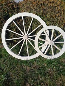 Drevené dekoračné koleso - priemer 50cm - 4