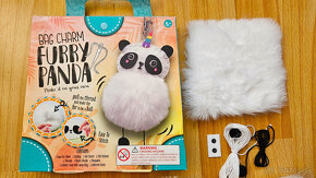 Furry Panda Bag Charm - DIY privesok na tasku - 4