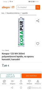 Korapur polyuretánové lepidlo na opravu karosérií 300ml - 4