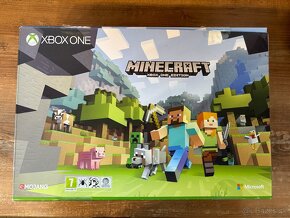 Predám Xbox One S Minecraft verzia – 120€ (vrátane 2 hier na - 4