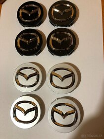 Stredové krytky (pukličky) Mazda priemeru 56 mm čierné/sivé - 4