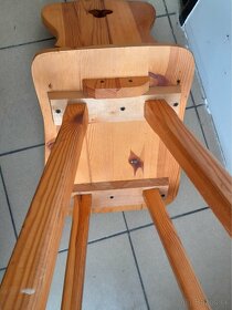 stol so stoličkami- drevený masiv, retro štýl, goralsky - 4