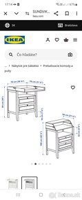 Prebalovací pult sundvik ikea - 4