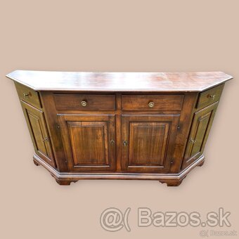 Rustikálna veľká masívna komoda - sideboard, S191xV99xH48 - 4