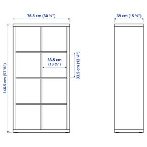 IKEA - KALLAX Policový diel, biely, 77x147 cm, NOVÝ - 4