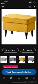 Kreslo ušiak IKEA Strandmon + podnožka - 4