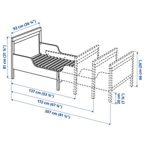 SUNDVIK Rozkladacia posteľ, hnedá, 80x200 cm - 4