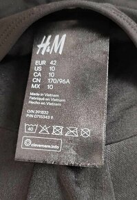 Dámske nové celé čierne plavky s okrasným lemom (H&M) - 4