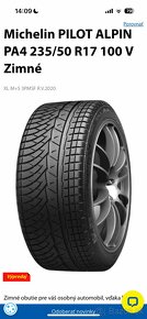 Zimne pneumatiky 235/50/R17 Michelin Pilot Alpin - 4