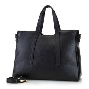 čierna minimalistická kožená kabelka wittchen - nová - 4