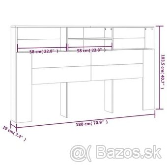 Čelo postele so skrinkou - 4