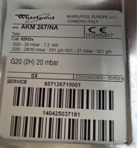 Whirlpool plynova varna doska - 4